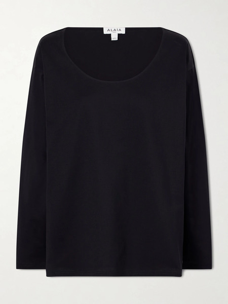  Alaïa Alaïa - Cotton-jersey T-shirt - Black 