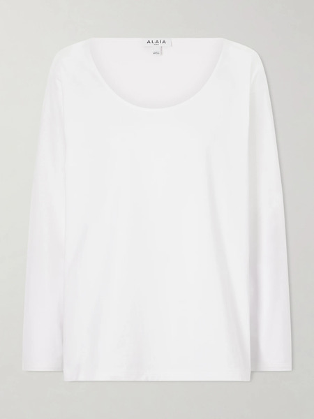  Alaïa Alaïa - Cotton-jersey T-shirt - White 
