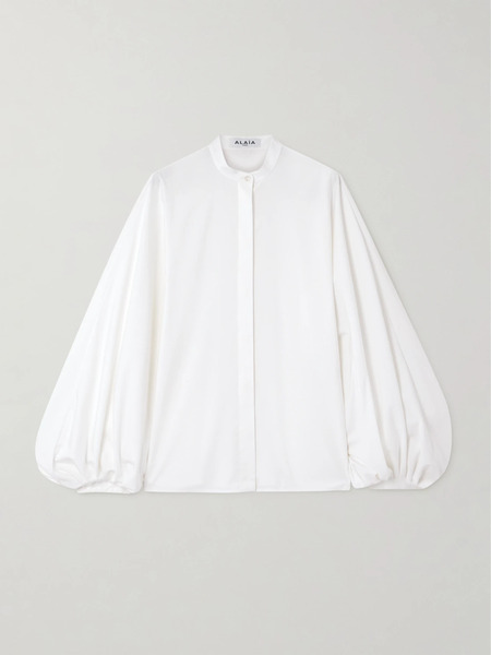  Alaïa Alaïa - Cotton-poplin Blouse - White 