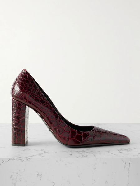  Alaïa Alaïa - 90 Croc-effect Leather Pumps - Snake Print 