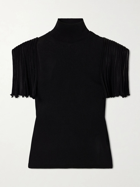  Alaïa Alaïa - Cropped Jersey Top - Black 