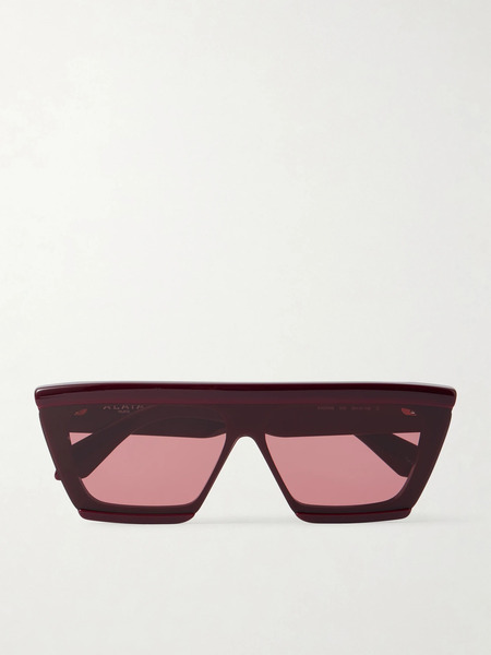  Alaïa Alaïa - D-frame Acetate Sunglasses - Burgundy 
