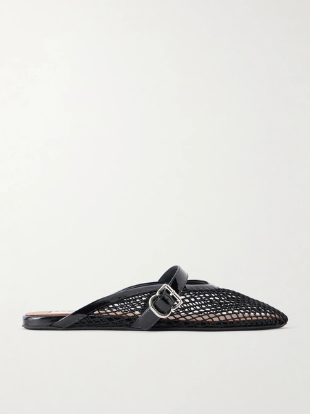  Alaïa Alaïa - Fishnet Flat Mules - Black 