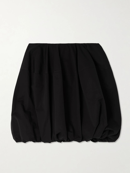  Alaïa Alaïa - Gathered Cotton-poplin Mini Skirt - Black 