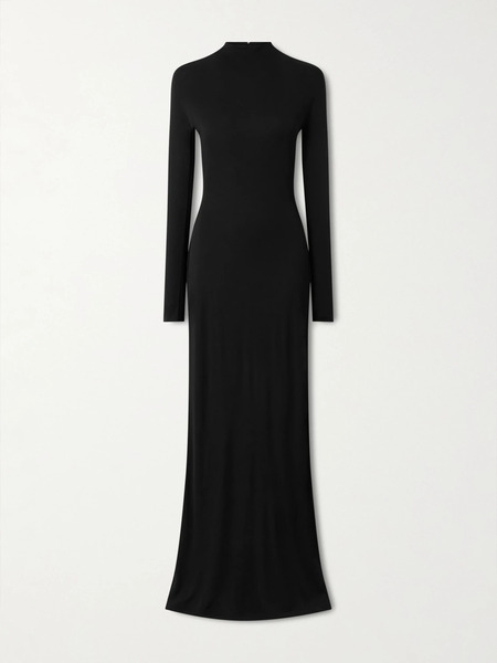  Alaïa Alaïa - Jersey Mock-neck Gown - Black 