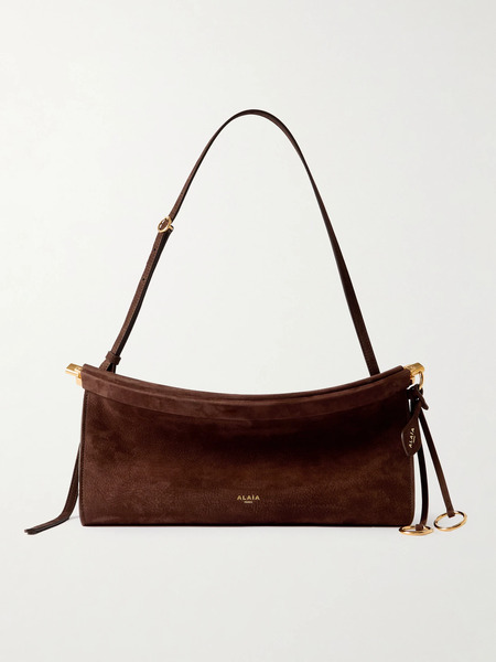  Alaïa Alaïa - Le Click E/w Medium Nubuck Shoulder Bag - Brown 