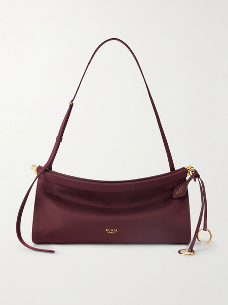  Alaïa Alaïa - Le Click E/w Medium Satin-twill Shoulder Bag - Burgundy 