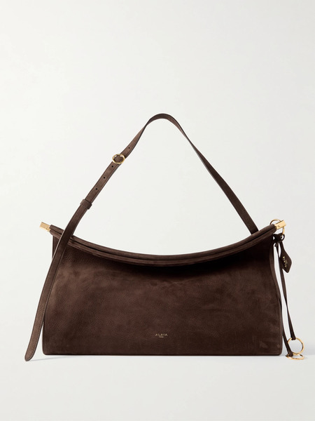  Alaïa Alaïa - Le Click Large Nubuck Shoulder Bag - Brown 