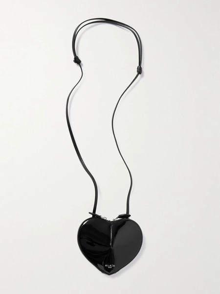  Alaïa Alaïa - Le Coeur Patent-leather Shoulder Bag - Black 