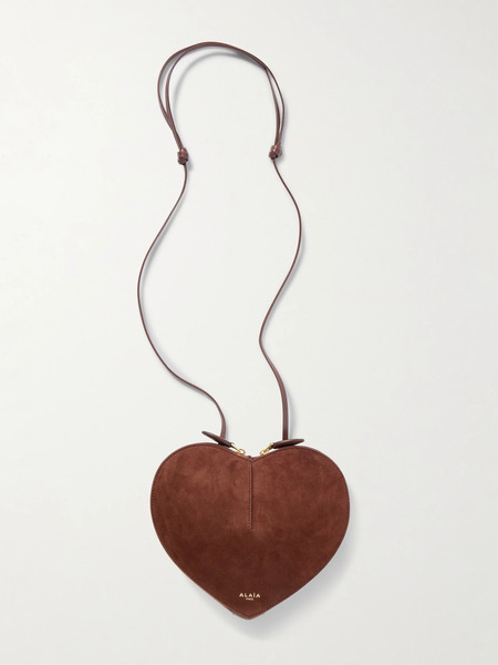  Alaïa Alaïa - Le Coeur Suede And Leather Shoulder Bag - Brown 