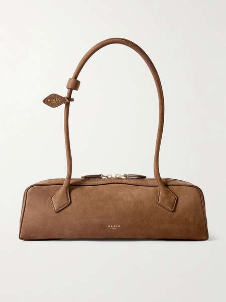  Alaïa Alaïa - Le Teckel Medium Nubuck Shoulder Bag - Brown 