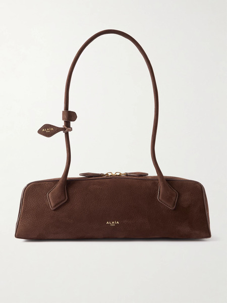  Alaïa Alaïa - Le Teckel Medium Nubuck Shoulder Bag - Brown 