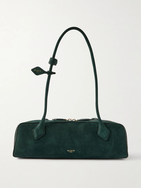  Alaïa Alaïa - Le Teckel Medium Nubuck Shoulder Bag - Forest Green 