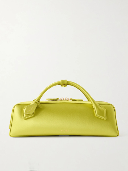  Alaïa Alaïa - Le Teckel Satin Clutch Bag - Lime Green 