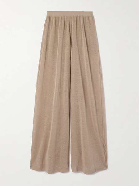  Alaïa Alaïa - Linen And Silk-blend Pants - Taupe 
