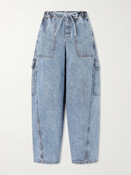  Alaïa Alaïa - Mid-rise Barrel-leg Jeans - Light Denim 