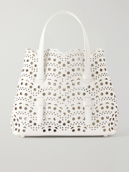  Alaïa Alaïa - Mina 20 Laser-cut Leather Tote - Off-white 