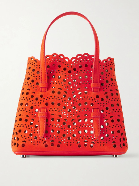  Alaïa Alaïa - Mina 20 Laser-cut Leather Tote - Orange 