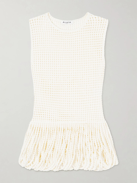  Alaïa Alaïa - Open-knit Top - White 