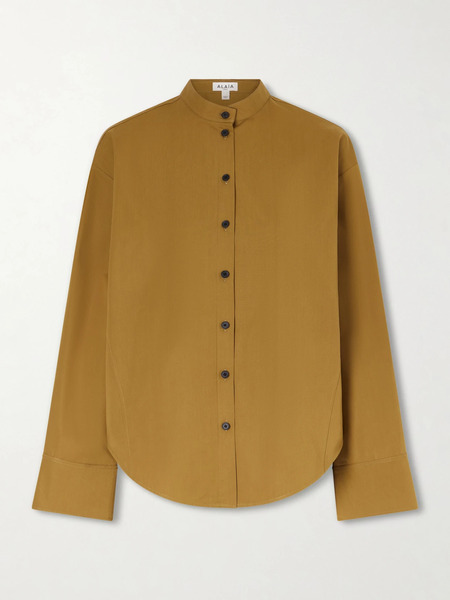 Alaïa Alaïa - Oversized Cotton-poplin Shirt - Brown 