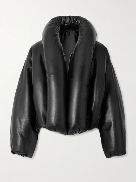  Alaïa Alaïa - Padded Leather Bomber Jacket - Black 