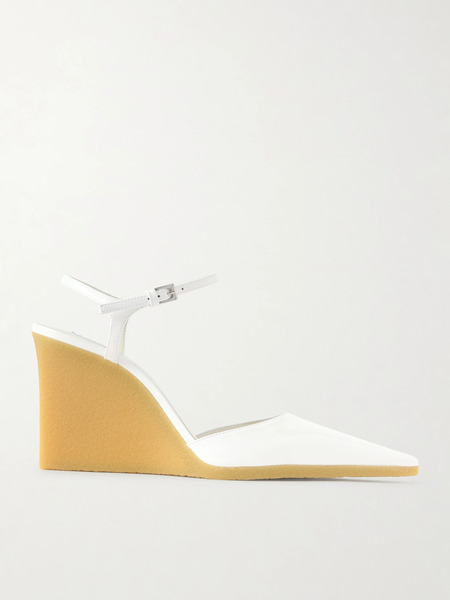  Alaïa Alaïa - Patent-leather Wedge Pumps - White 
