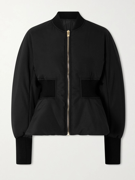  Alaïa Alaïa - Peplum Shell Bomber Jacket - Black 