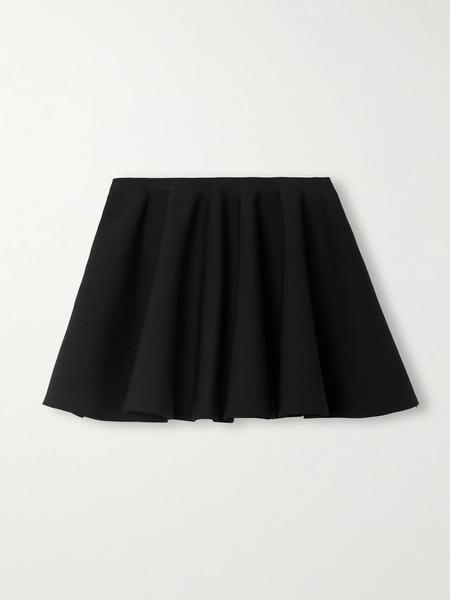  Alaïa Alaïa - Pleated Stretch-knit Mini Skirt - Black 