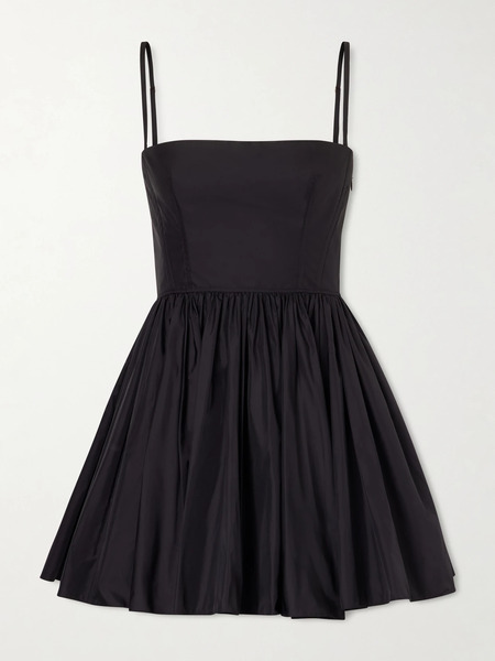  Alaïa Alaïa - Pleated Taffeta Bustier Mini Dress - Black 