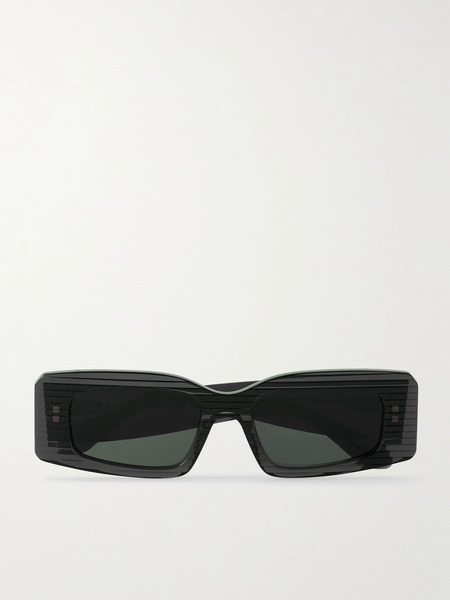  Alaïa Alaïa - Rectangular-frame Textured-acetate Sunglasses - Black 