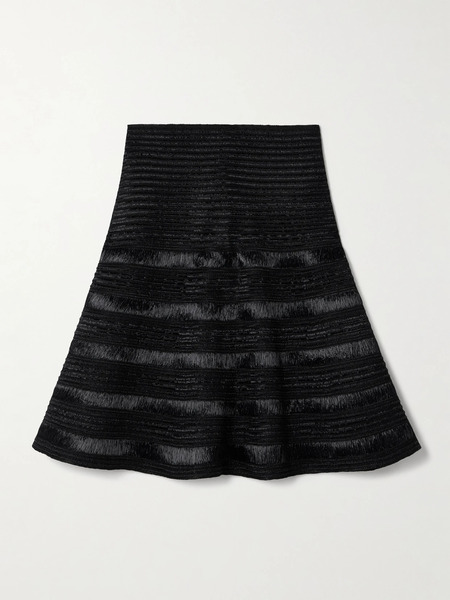  Alaïa Alaïa - Ribbed-knit Mini Skirt - Black 
