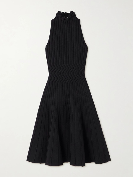  Alaïa Alaïa - Ribbed-knit Turtleneck Dress - Black 