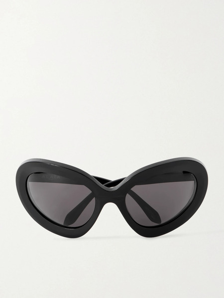  Alaïa Alaïa - Round-frame Acetate Sunglasses - Black 