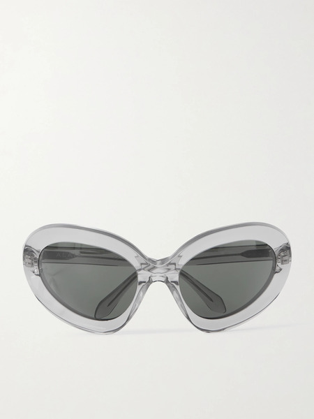  Alaïa Alaïa - Round-frame Acetate Sunglasses - Gray 