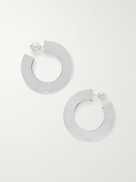  Alaïa Alaïa - Silver-tone Hoop Earrings - One Size 