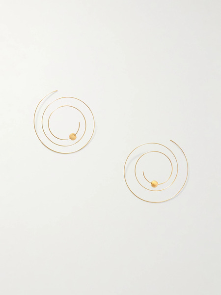  Alaïa Alaïa - Thin Spiral Gold-tone Earrings - One Size 