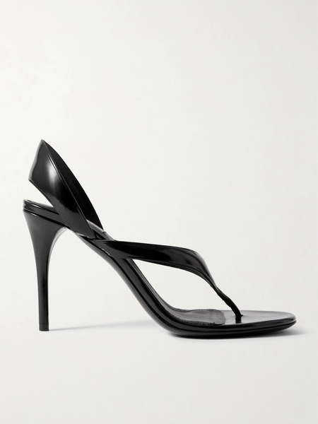  Alaïa Alaïa - Tong 90 Patent-leather Sandals - Black 