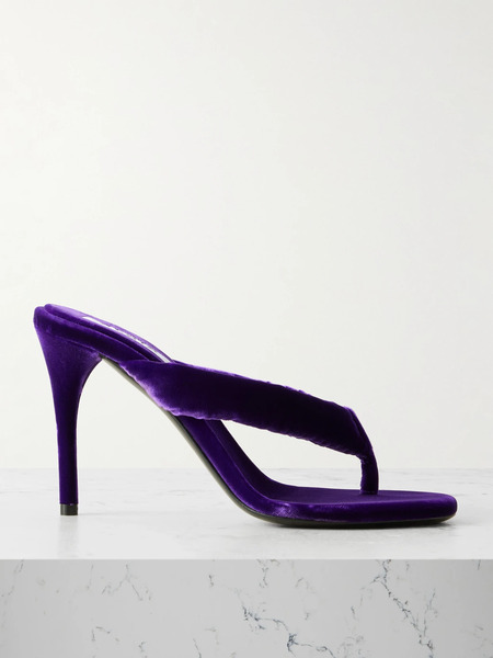  Alaïa Alaïa - 90 Velvet Mules - Purple 