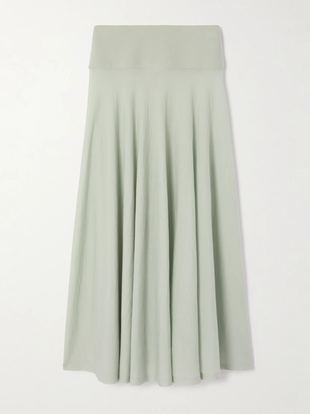  Alaïa Alaïa - Wool-blend Maxi Skirt - Sage Green 
