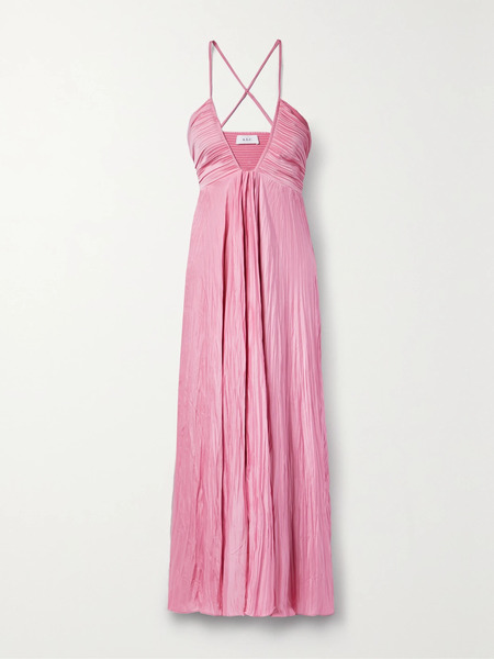  A.l.c. A.l.c. - Angelina Plissé-satin Maxi Dress - Pink 