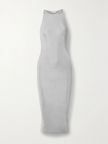  A.l.c. A.l.c. - Ashley Metallic Knitted Midi Dress - Silver 