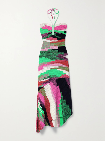 A.l.c. A.l.c. - Nova Crocheted Cotton Halterneck Midi Dress - Green 