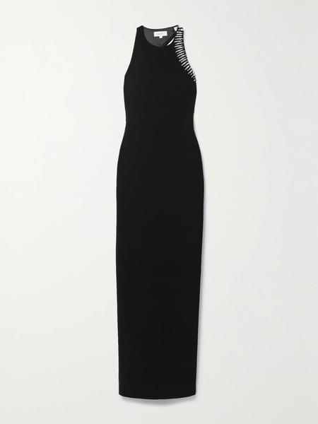  A.l.c. A.l.c. - Skyler Open-back Crystal-embellished Cady Gown - Black 