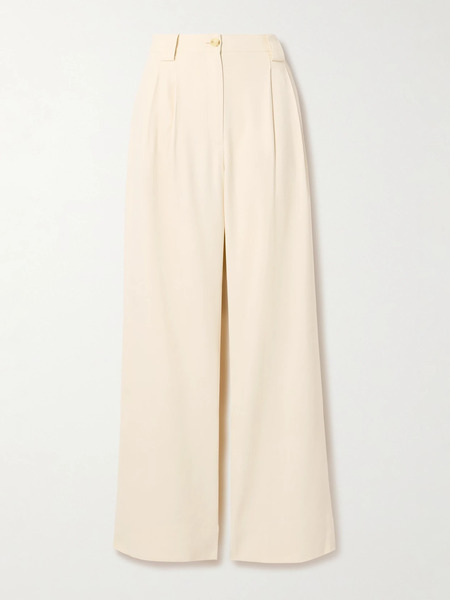  A.l.c. A.l.c. - Tommy Ii Pleated Linen-blend Twill Wide-leg Pants - Ecru 