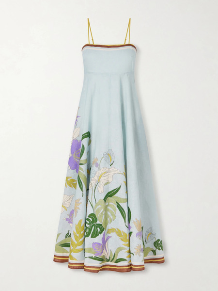  Alémais Alémais - Alfie Floral-print Linen Midi Dress - Blue 