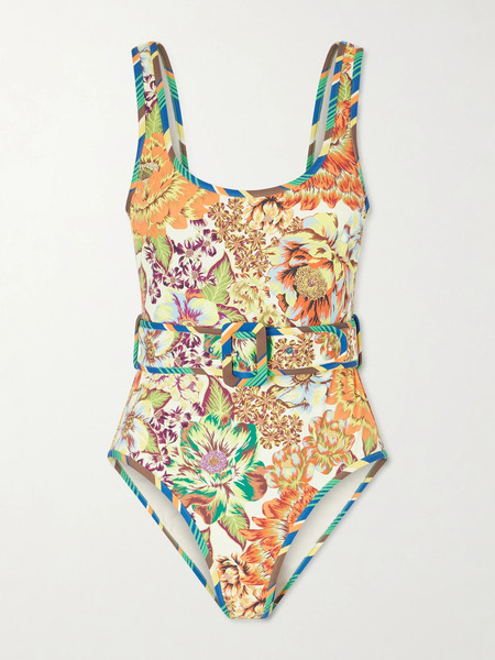  Alémais Alémais - Charlie Belted Floral-print Swimsuit - Multi 