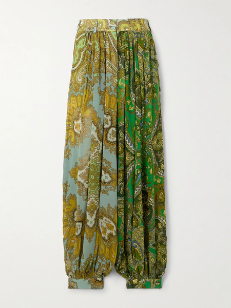  Alémais Alémais - Clemenza Pleated Paisley-print Crepe Tapered Pants - Multi 
