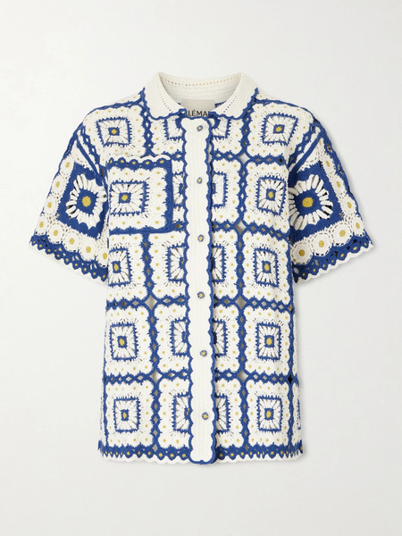  Alémais Alémais - Dolly Crochet Cotton Shirt - Blue 