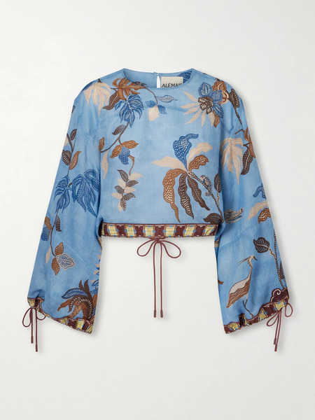  Alémais Alémais - Georgie Cropped Printed Ramie Blouse - Multi 