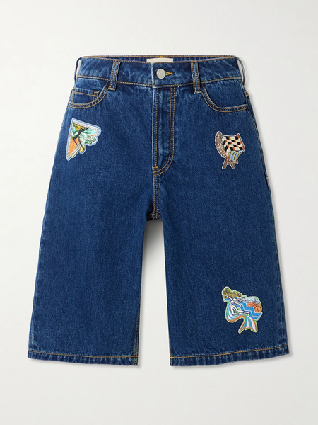  Alémais Alémais - Speedy Appliquéd Denim Shorts - Dark Denim 